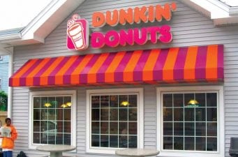 Channel letters custom awning Dunkin Donuts