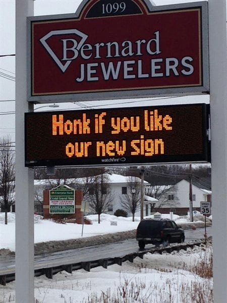 Electronic Messaging Center retail sign