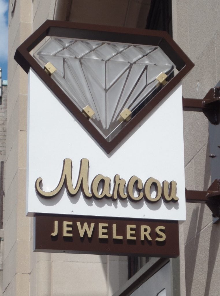 Marcou Jewelers Exterior Sign