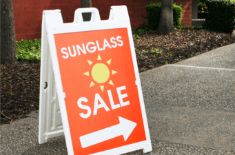 Sunglass Sale a-frame