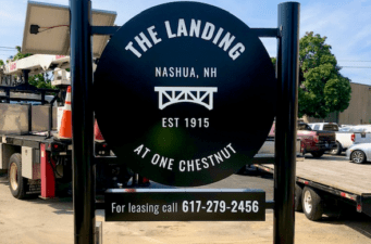 Exterior Sign at The Landing in Nashua NH